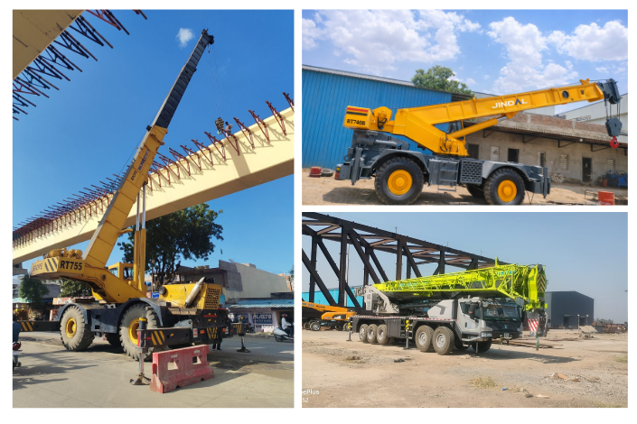 Tyre Mounted Crane Rental Services
